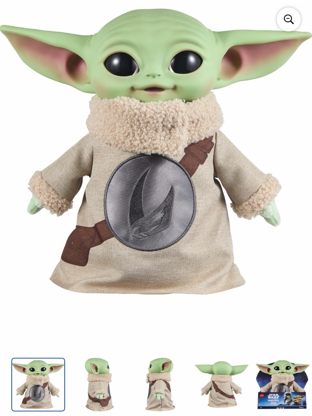 Star Wars Grogu 11” Plush The Mandalorian Rondel Design Vinyl Head